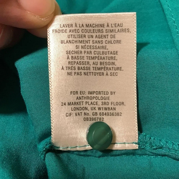 MAEVE by ANTHROPOLOGIE Fluttered Maya Blouse in Green - Picture 5 of 5